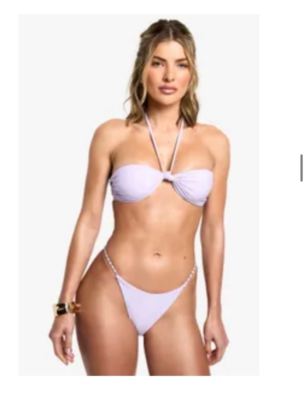 Light Lavender Bandeau Bikini Set - Women Swim